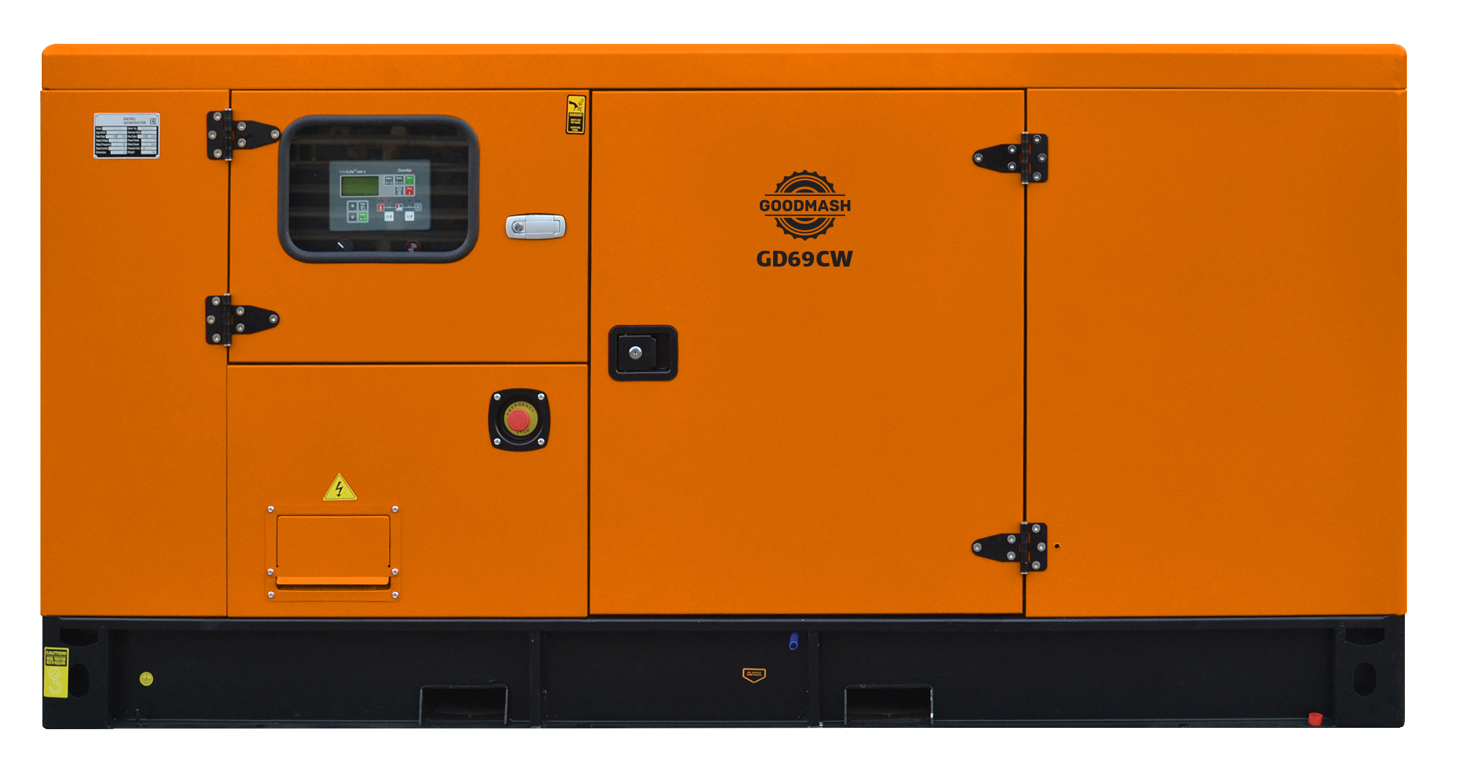 Дизельный генератор GD69CW мощностью 50 кВт в погодозащищенном кожухе