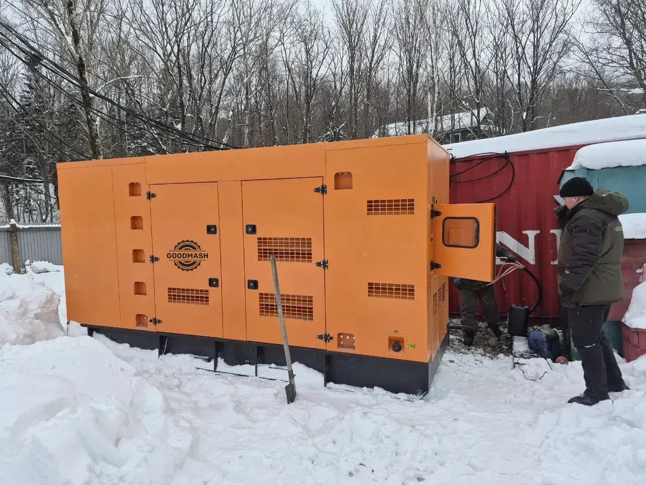 Дизельный генератор GD550СS мощностью 400 кВт в погодозащищенном кожухе